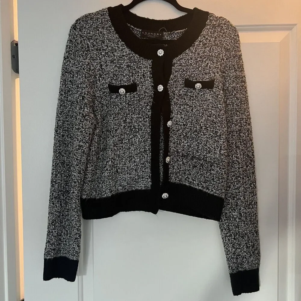 Laundry by Shelli Segal Tweed Cardigan - Medium